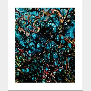 under the sea acrylic pour Posters and Art